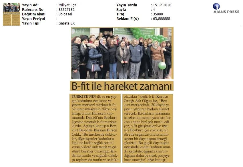 bfit ile Hareket Zamanı/MİLLİYET EGE