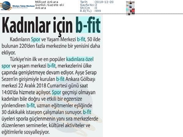 Kadınlar için bfit /MİLLİYET ANKARA