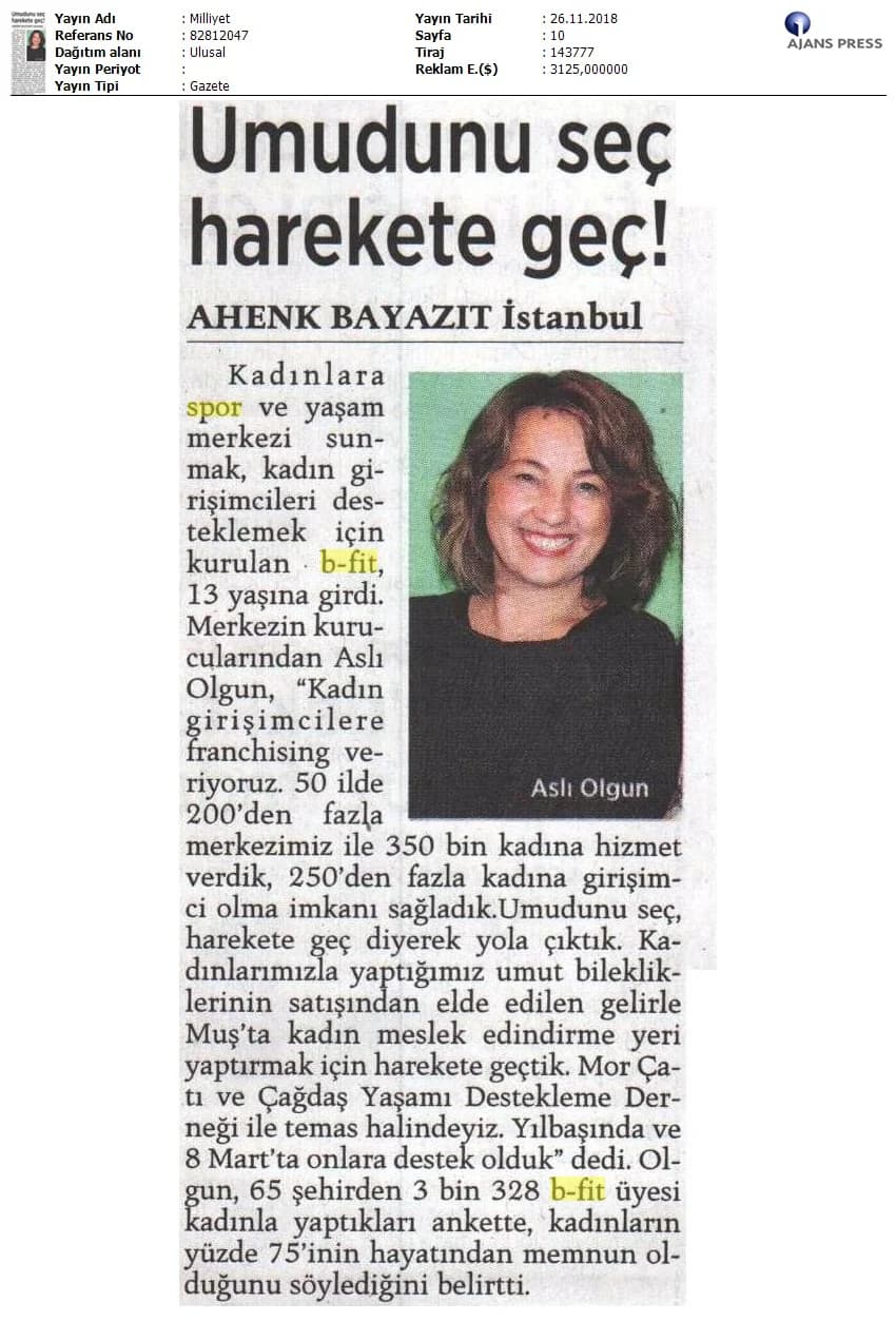 Umudunu Seç Harekete Geç! / MİLLİYET